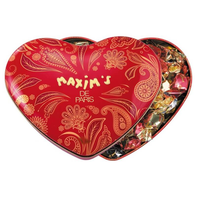 Maxim's červené srdce - miešané cukríky 180g, darčekové balenie