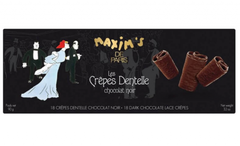 Maxim's jazýčky - tmavá čokoláda, čierna krabička, 90g