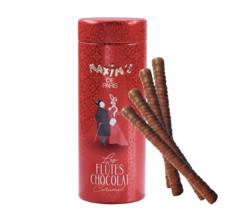 Maxim's čokošpeciality - trubičky v mliečnej čokoláde s karamelom, 140g